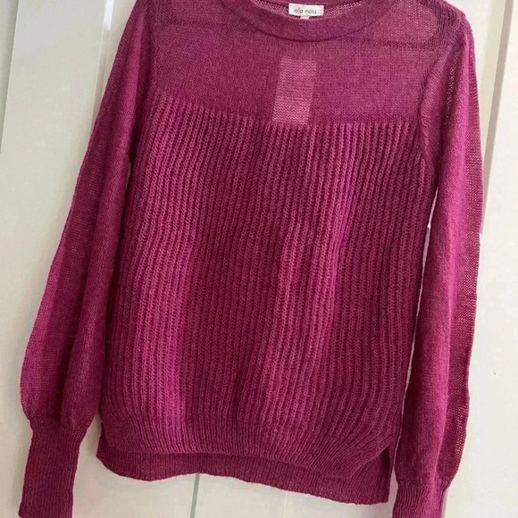 Ella moss size S women’s knit sweater penelope Malaga magenta pink - Picture 2 of 10